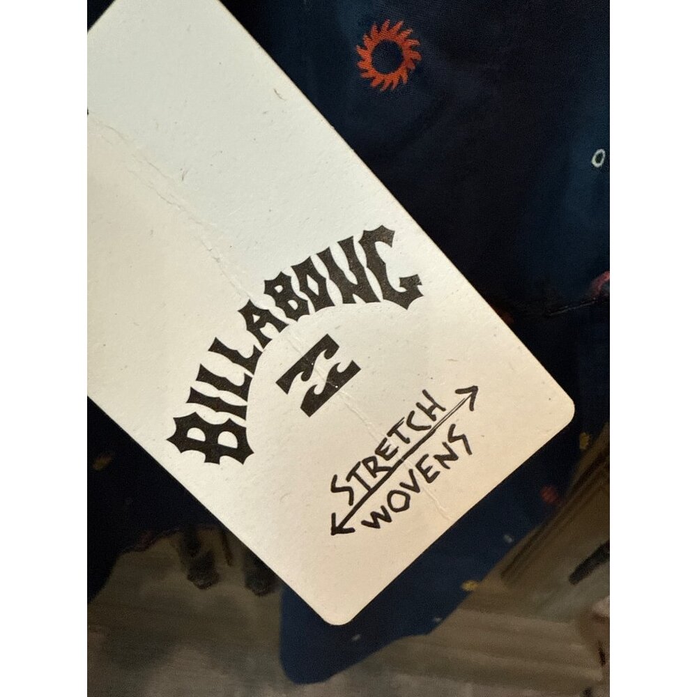 Billabong Sundays Surf Men's Button front Shirt Blue design NEW size SMALL - Picture 5 of 6